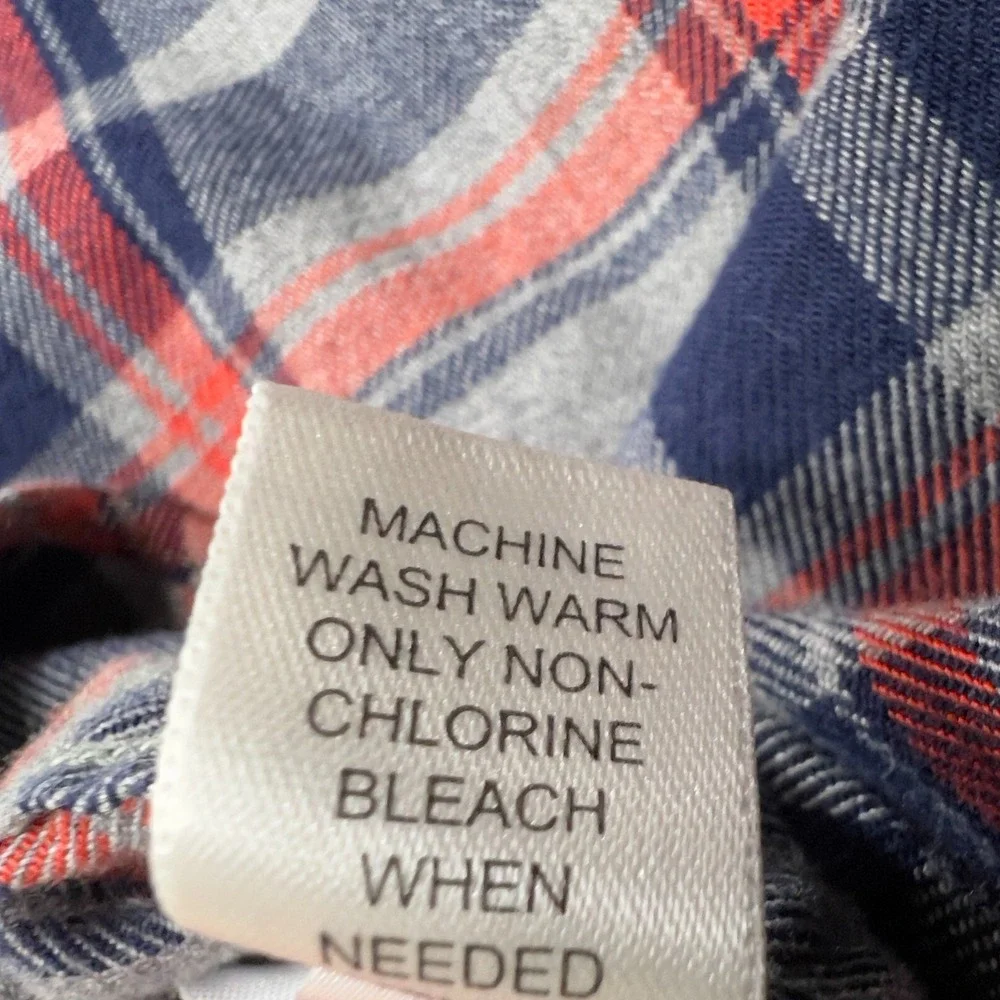 Banana Republic Shirt Mens Large Gray Red Plaid Button Up Casual Preppy Career